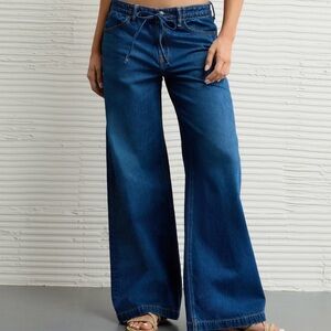 Women's Wide-Leg Blue Jeans